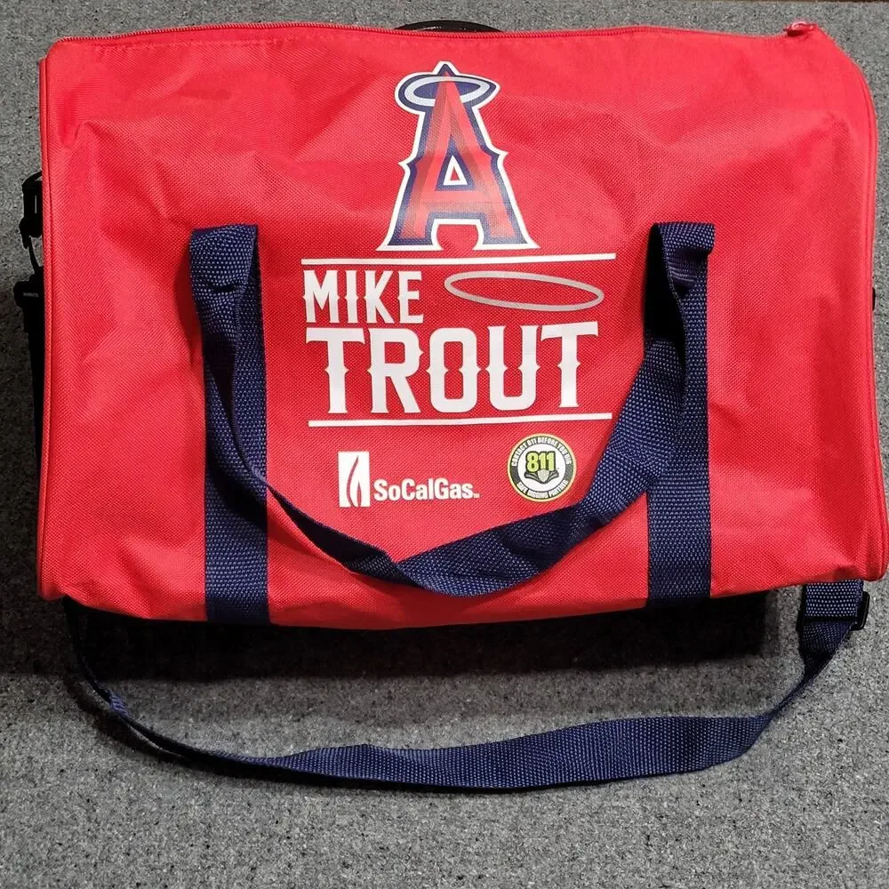 Los Angeles Angels Duffle Bag Red Blue Mike Trout SGA 2023 MLB 16